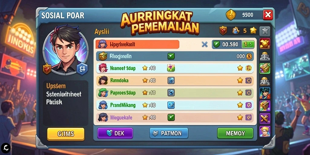 Pemandangan level baru yang penuh tantangan dan kejutan.